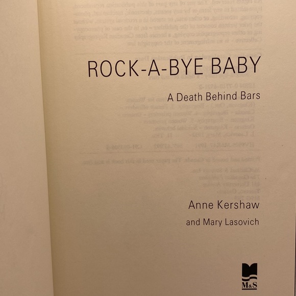 Rock A Bye Baby: A Death Behind Bars Signed by Anne Kershaw 1991 Hardcover Rare - Picture 2 of 14